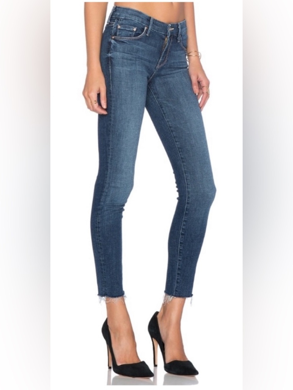 MOTHER The Looker Ankle Fray (Girl Crush) Skinny Jeans Women’s 25 x 37